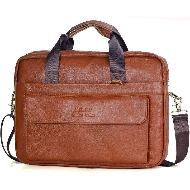 Handbags Casual Leather Laptop Bags Male Business Travel