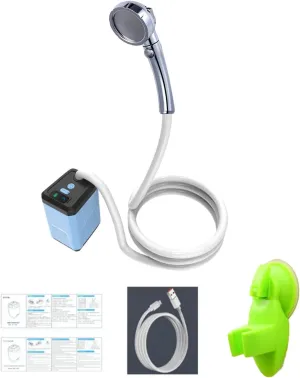 Handheld Rechargeable Camping Shower Portable Camp Shower Pumps Outdoor Shower Head for Camping Hiking Traveling