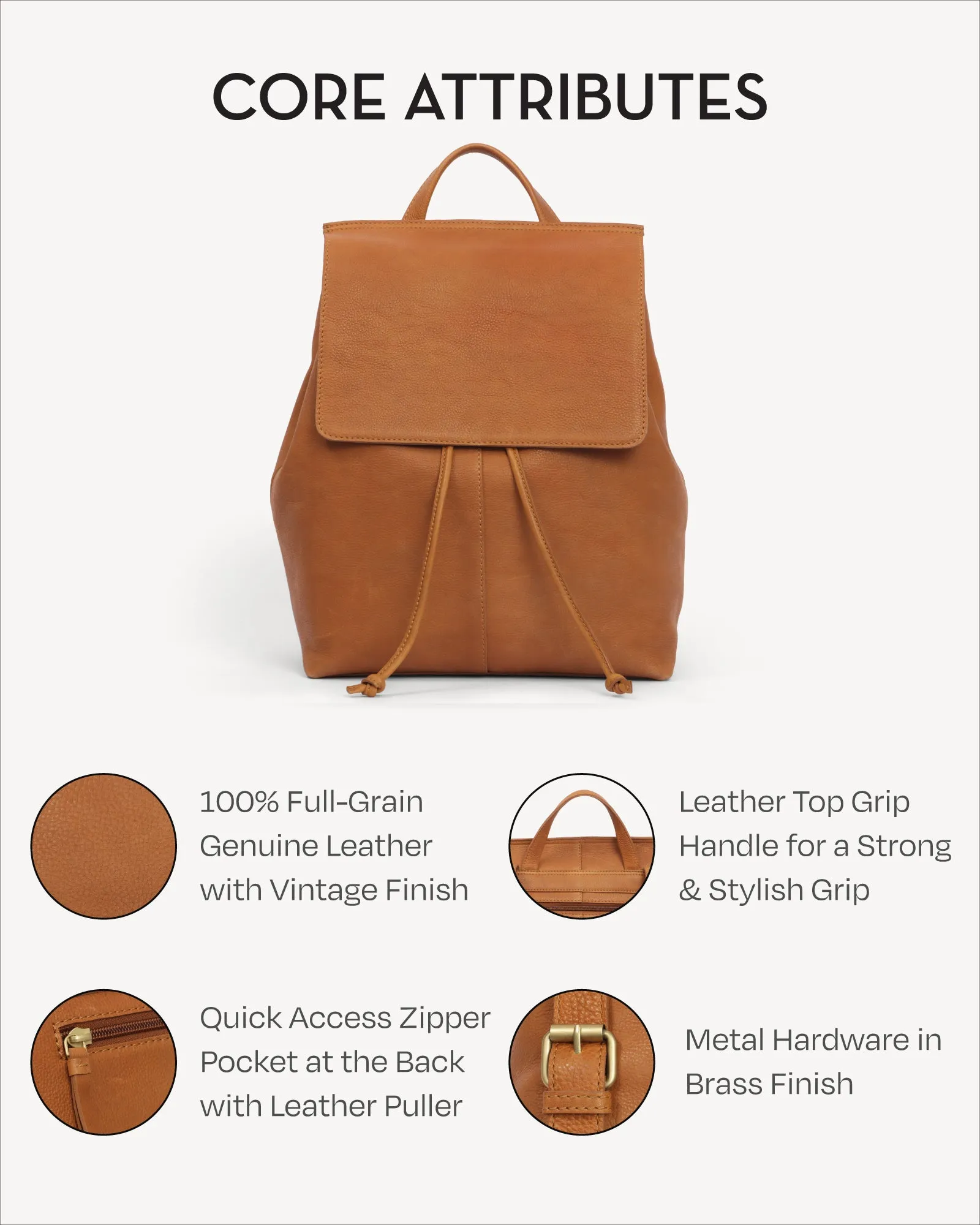 Hanoi Backpack - Vintage Caramel