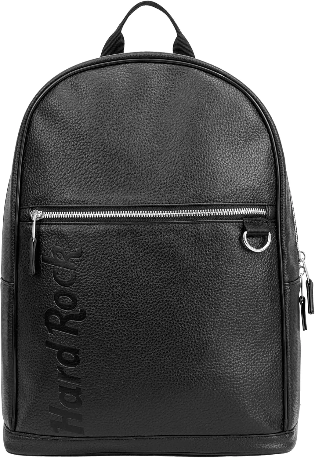 Hard Rock Debossed Logo Pebbled PU Backpack Blk