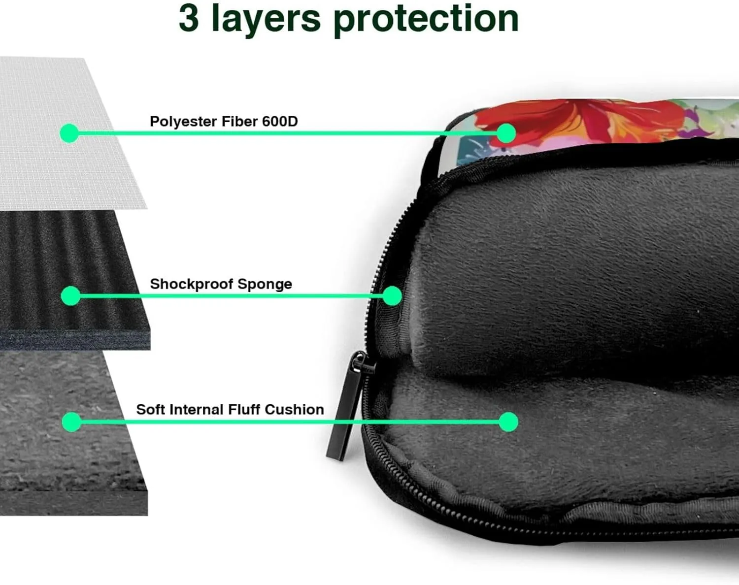 Hawaiian flower print Laptop Tote Bag for Men Women Laptop Sleeve Shoulder Briefcase Messenger Computer Bag