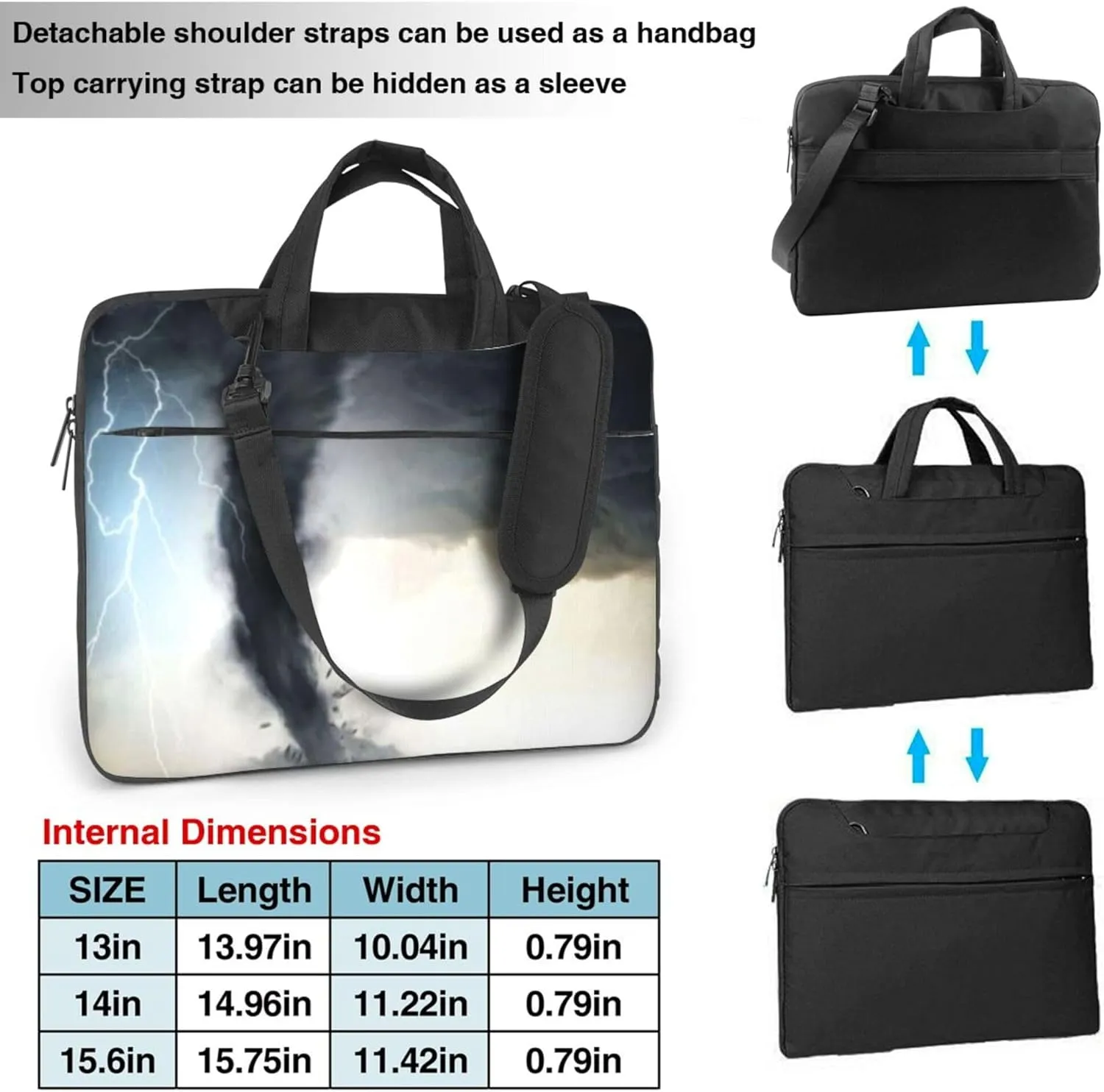 Hawaiian Surfer Sea Palm Trees Retro Laptop Shoulder Bag ​for Men Women, Computer Carrying Case Messenger Bag with Strap