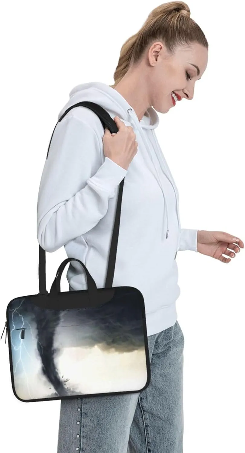 Hawaiian Surfer Sea Palm Trees Retro Laptop Shoulder Bag ​for Men Women, Computer Carrying Case Messenger Bag with Strap