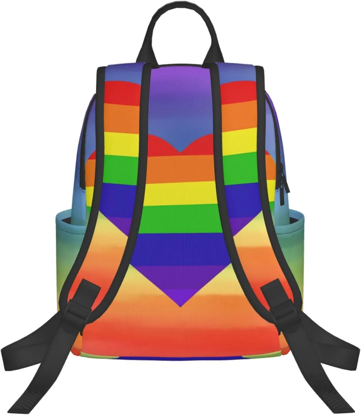 Heart LGBT Rainbow Gay Pride Travel Laptop Backpack Casual Backpacks Double Shoulder Daypack Notebook Rucksack Work Bags Sports Bag for Gym Hiking Camping Beach