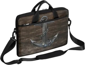 Hens And Chickens Black Background Laptop Shoulder Messenger Bag Waterproof Laptop Briefcase Handle Padded Strap