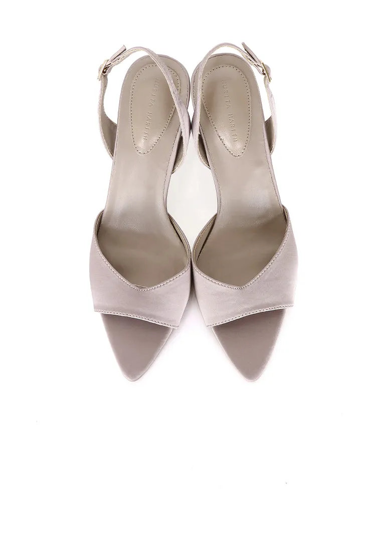 Herlina Pointed Toe Slingback Heels (Mauve)
