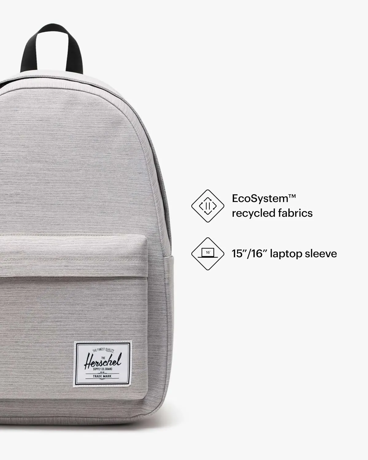 Herschel Supply Co. Herschel Classic XL Backpack, Light Grey Crosshatch, One Size