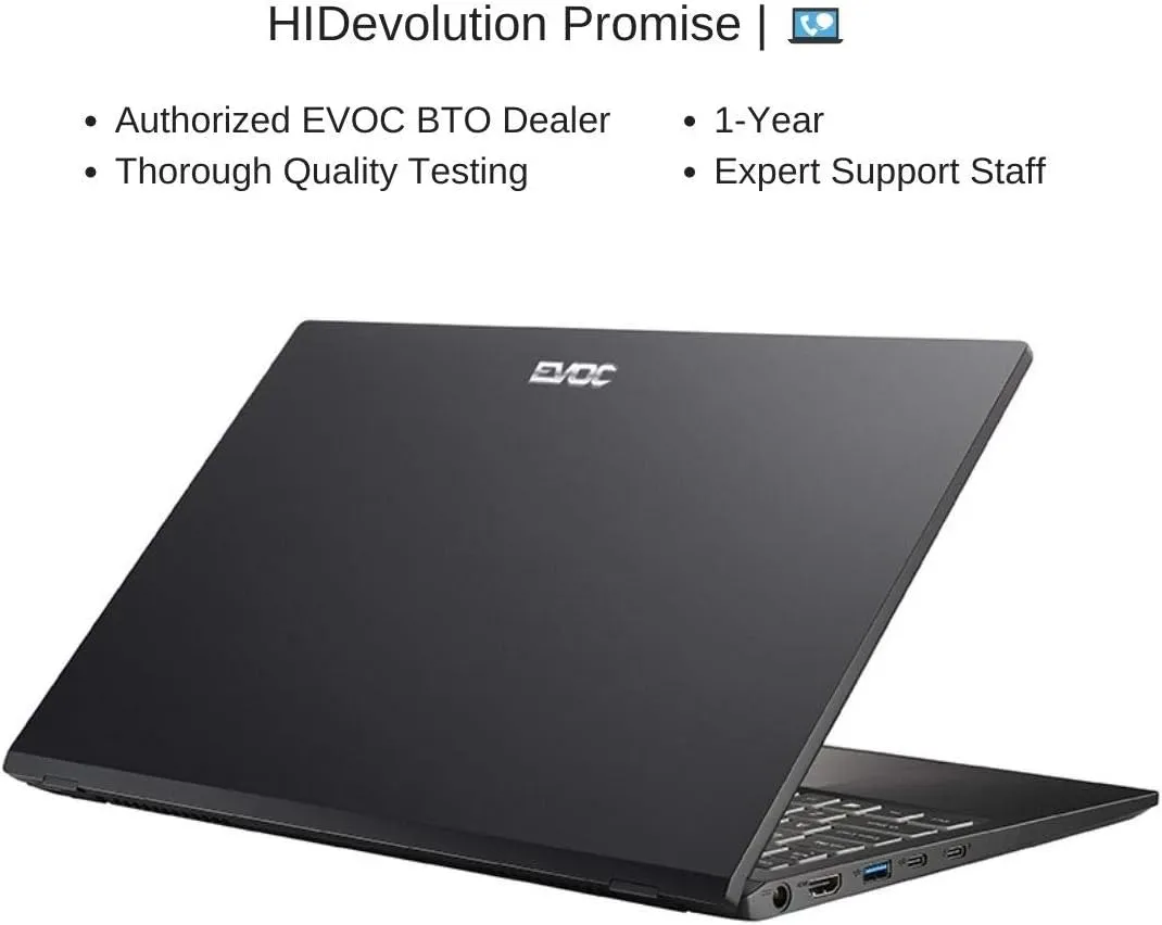 HIDevolution EVOC High Performance Systems N5501B (NS50MU) 15.6" FHD, 1.2 GHz i7-1165G7, Intel Iris Xe, 32 GB 3200MHz RAM, 16 TB PCIe SSD