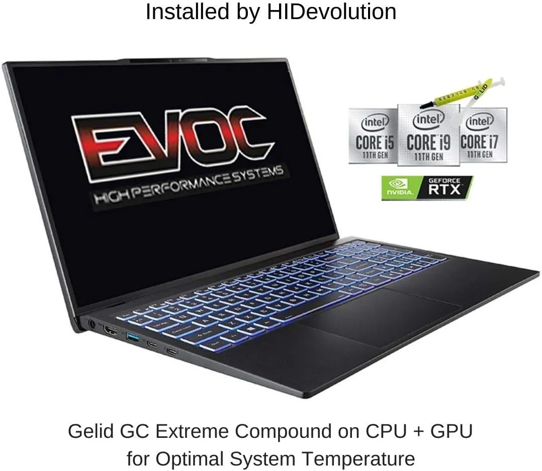 HIDevolution EVOC High Performance Systems N5501B (NS50MU) 15.6" FHD, 1.2 GHz i7-1165G7, Intel Iris Xe, 32 GB 3200MHz RAM, 16 TB PCIe SSD