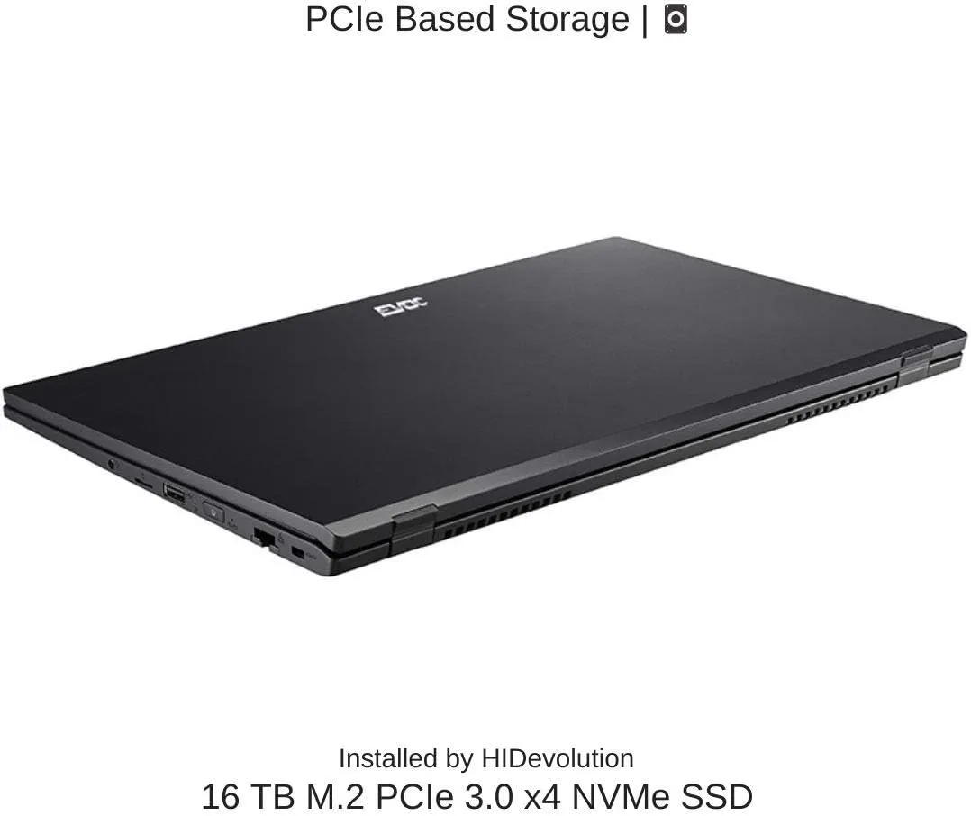 HIDevolution EVOC High Performance Systems N5501B (NS50MU) 15.6" FHD, 1.2 GHz i7-1165G7, Intel Iris Xe, 32 GB 3200MHz RAM, 16 TB PCIe SSD
