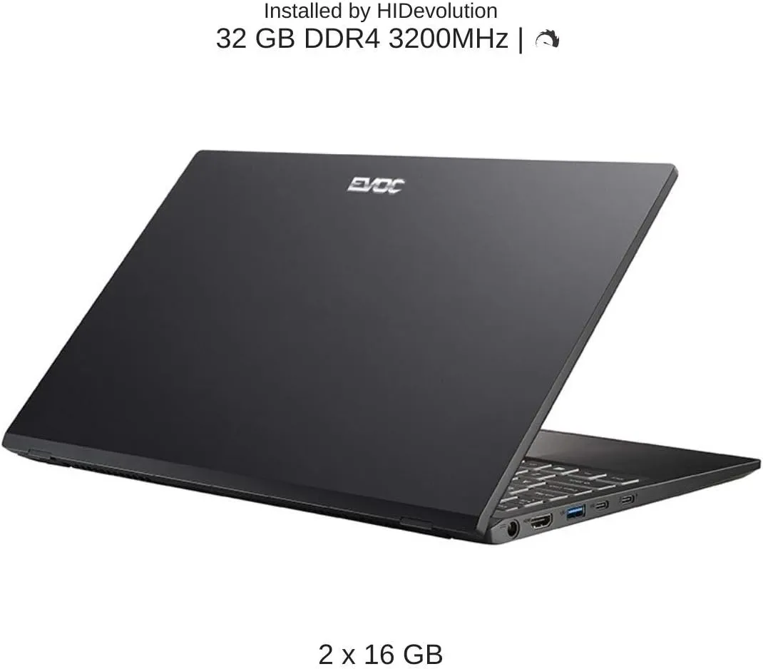 HIDevolution EVOC High Performance Systems N5501B (NS50MU) 15.6" FHD, 1.2 GHz i7-1165G7, Intel Iris Xe, 32 GB 3200MHz RAM, 16 TB PCIe SSD
