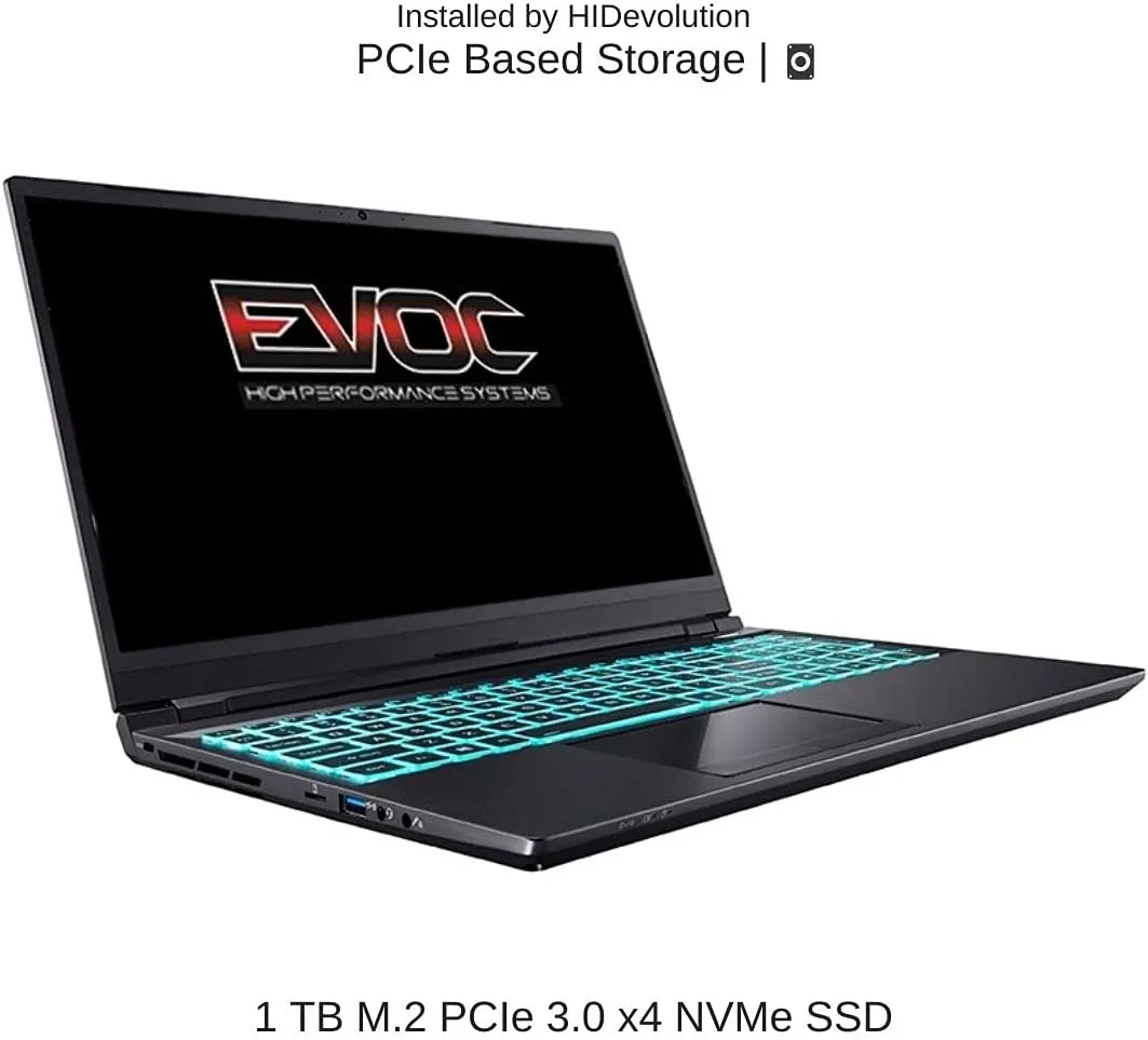 HIDevolution EVOC High Performance Systems PC503C (PC50HS) 15.6" FHD 144Hz, 2.3 GHz i7-11800H, RTX 3080, 16 GB 3200MHz RAM, 1 TB PCIe SSD