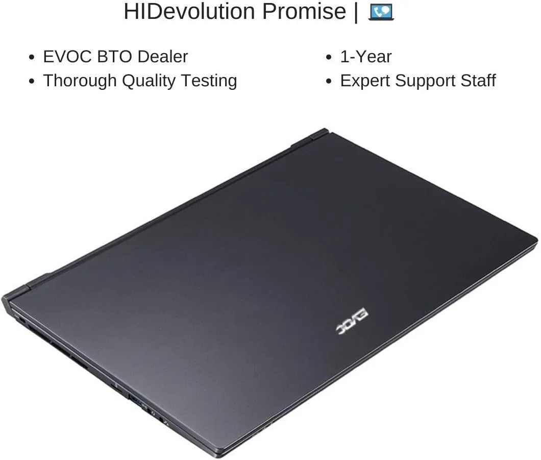HIDevolution EVOC High Performance Systems PC503C (PC50HS) 15.6" FHD 144Hz, 2.3 GHz i7-11800H, RTX 3080, 16 GB 3200MHz RAM, 1 TB PCIe SSD