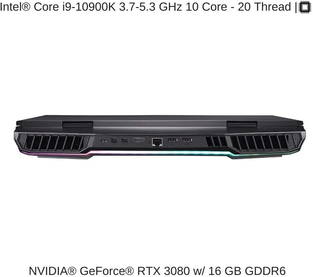 HIDevolution EVOC High Performance Systems X1702F (X170KM-G) 17.3" UHD, 3.7 GHz i9-10900K, RTX 3080, 128 GB 3200MHz RAM, 24 TB PCIe SSD