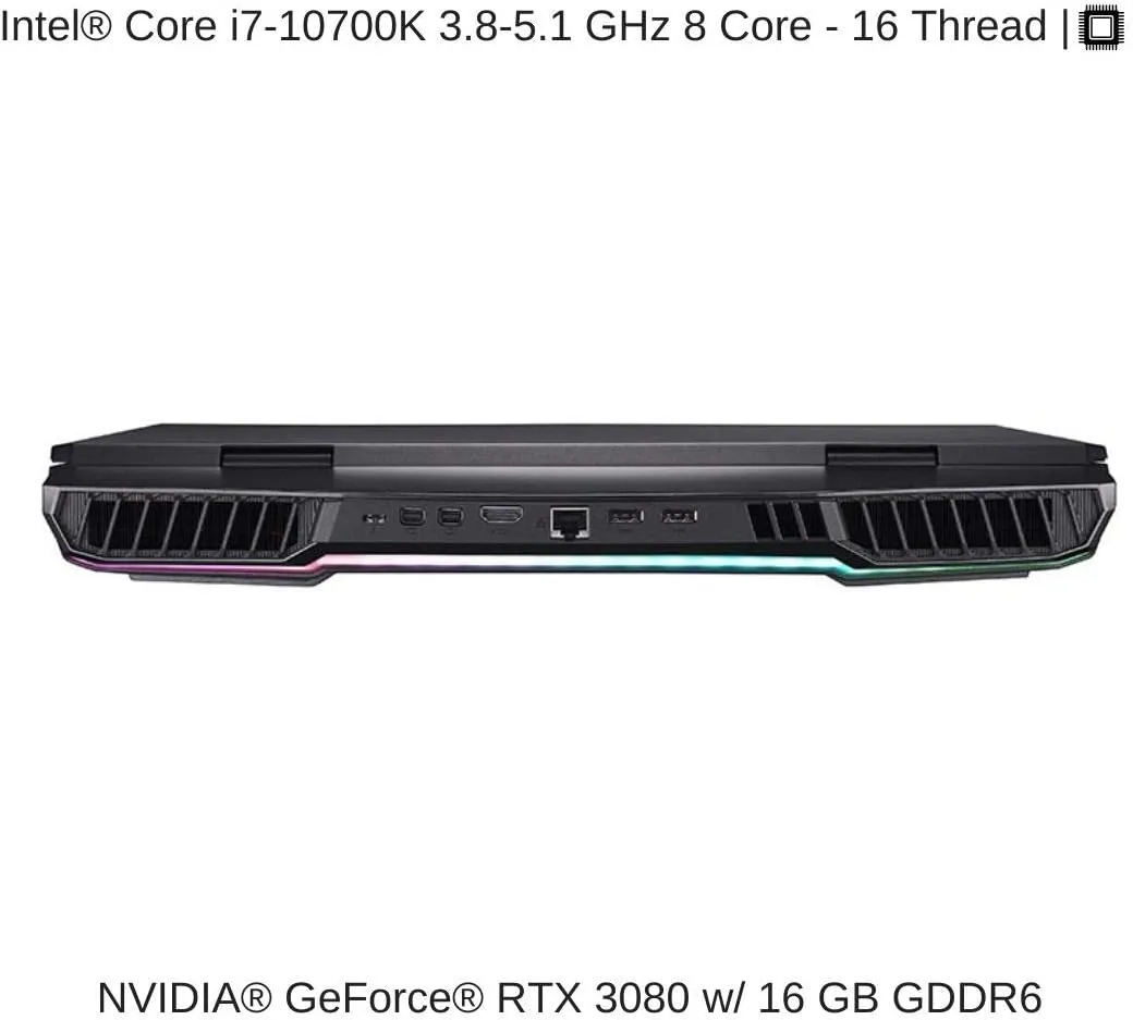 HIDevolution EVOC High Performance Systems X1702F (X170KM-G) 17.3" UHD, 3.8 GHz i7-10700K, RTX 3080, 128 GB 3200MHz RAM, 24 TB PCIe SSD