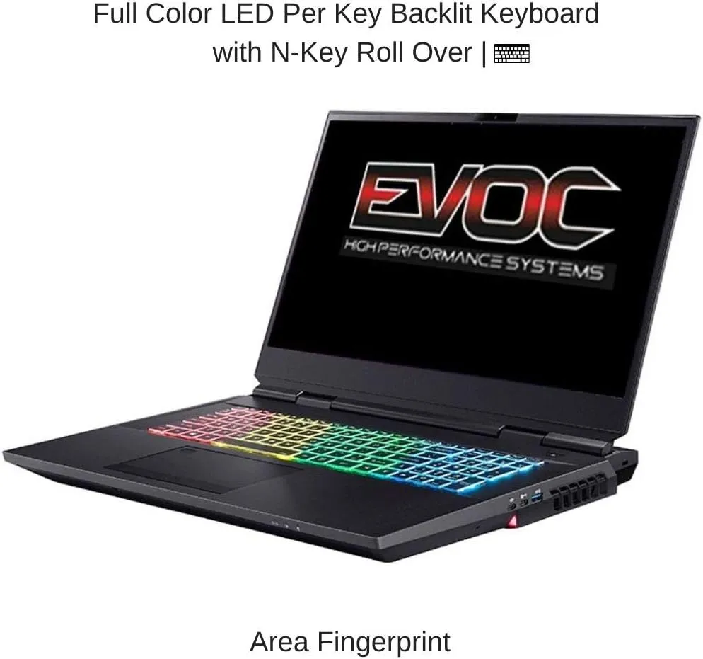 HIDevolution EVOC High Performance Systems X1702O (X170KM-G) 17.3" UHD, 3.5 GHz i9-11900K, RTX 3080, 32 GB 3200MHz RAM, 2 TB PCIe SSD