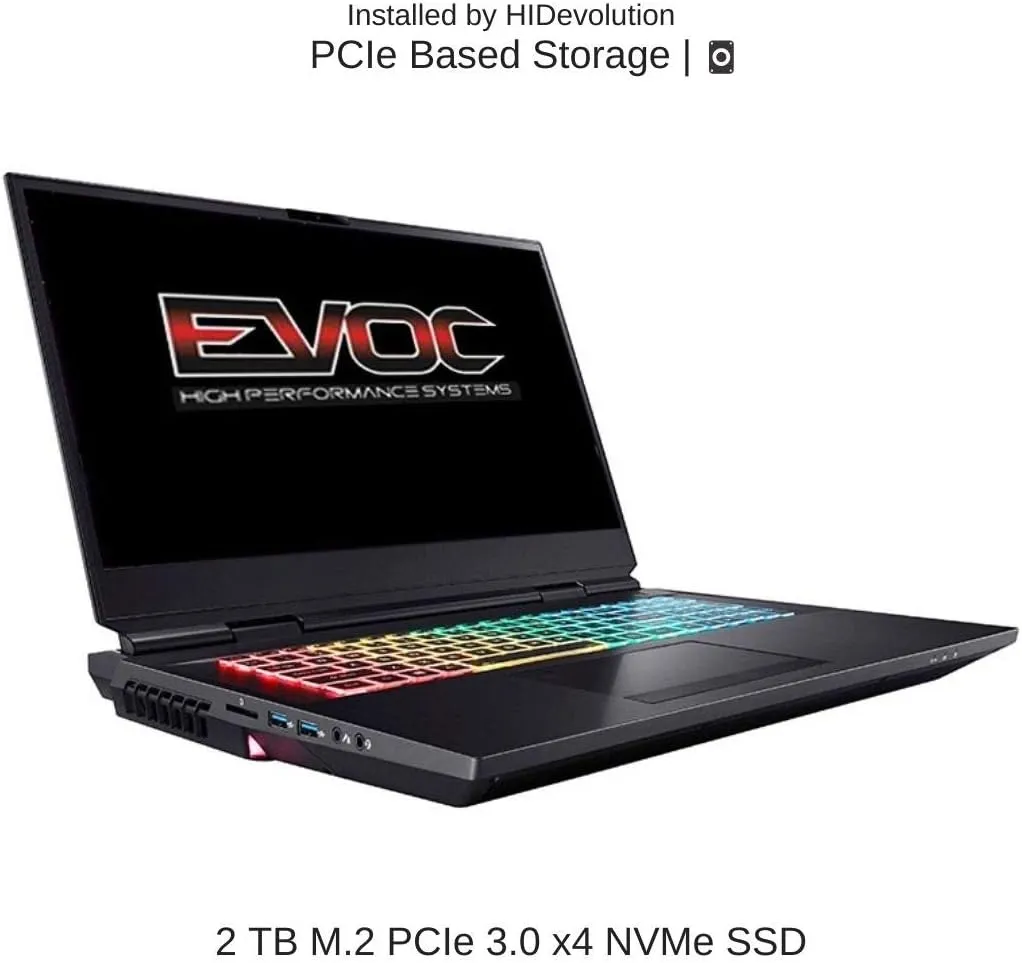 HIDevolution EVOC High Performance Systems X1702O (X170KM-G) 17.3" UHD, 3.5 GHz i9-11900K, RTX 3080, 32 GB 3200MHz RAM, 2 TB PCIe SSD