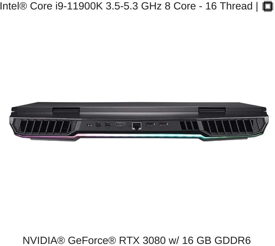 HIDevolution EVOC High Performance Systems X1702O (X170KM-G) 17.3" UHD, 3.5 GHz i9-11900K, RTX 3080, 32 GB 3200MHz RAM, 2 TB PCIe SSD
