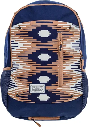 HOOEY "Rockstar 20 Liter School Hiking Backpack Rain Cover Hat Strap Laptop Sleeve Hydro Pockets (Navy/Tan)
