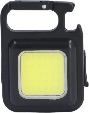 hoopoocolor COB Small Flashlights, with Folding Bracket Bottle Opener and Magnet Base, 4 Lighting Modes, 500Lm Rechargeable Keychain Mini Flashlight for Walking and Camping