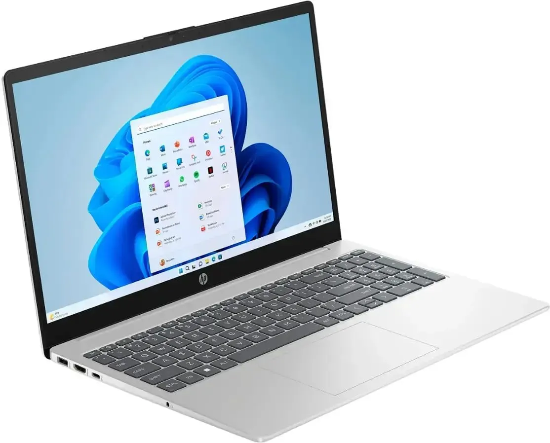 HP 15.6" HD Touch-Screen Laptop, Intel i5-1235U, 10 Cores, 8GB Memory, 512 PCIe GB SSD, Windows 11 Home in S Mode, Bluetooth, Wi-Fi, Natural Silver with TWE Accessories