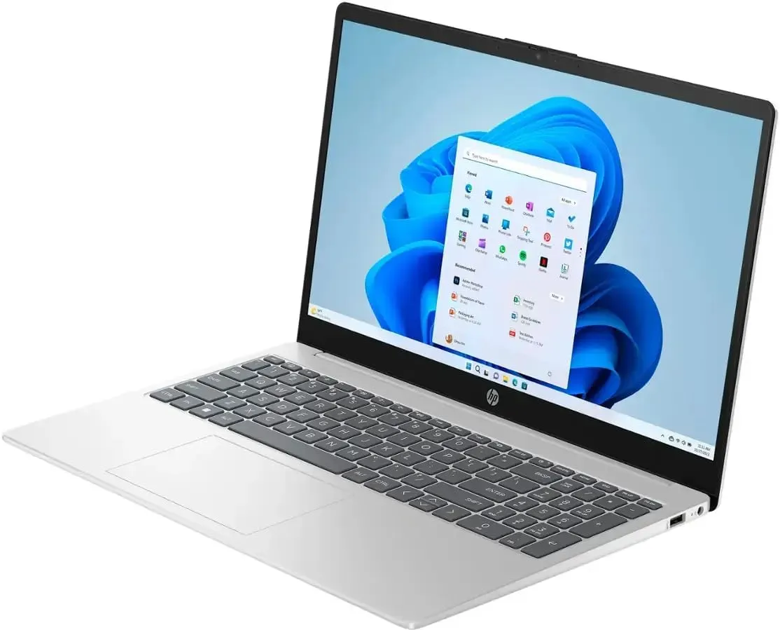 HP 15.6" HD Touch-Screen Laptop, Intel i5-1235U, 10 Cores, 8GB Memory, 512 PCIe GB SSD, Windows 11 Home in S Mode, Bluetooth, Wi-Fi, Natural Silver with TWE Accessories