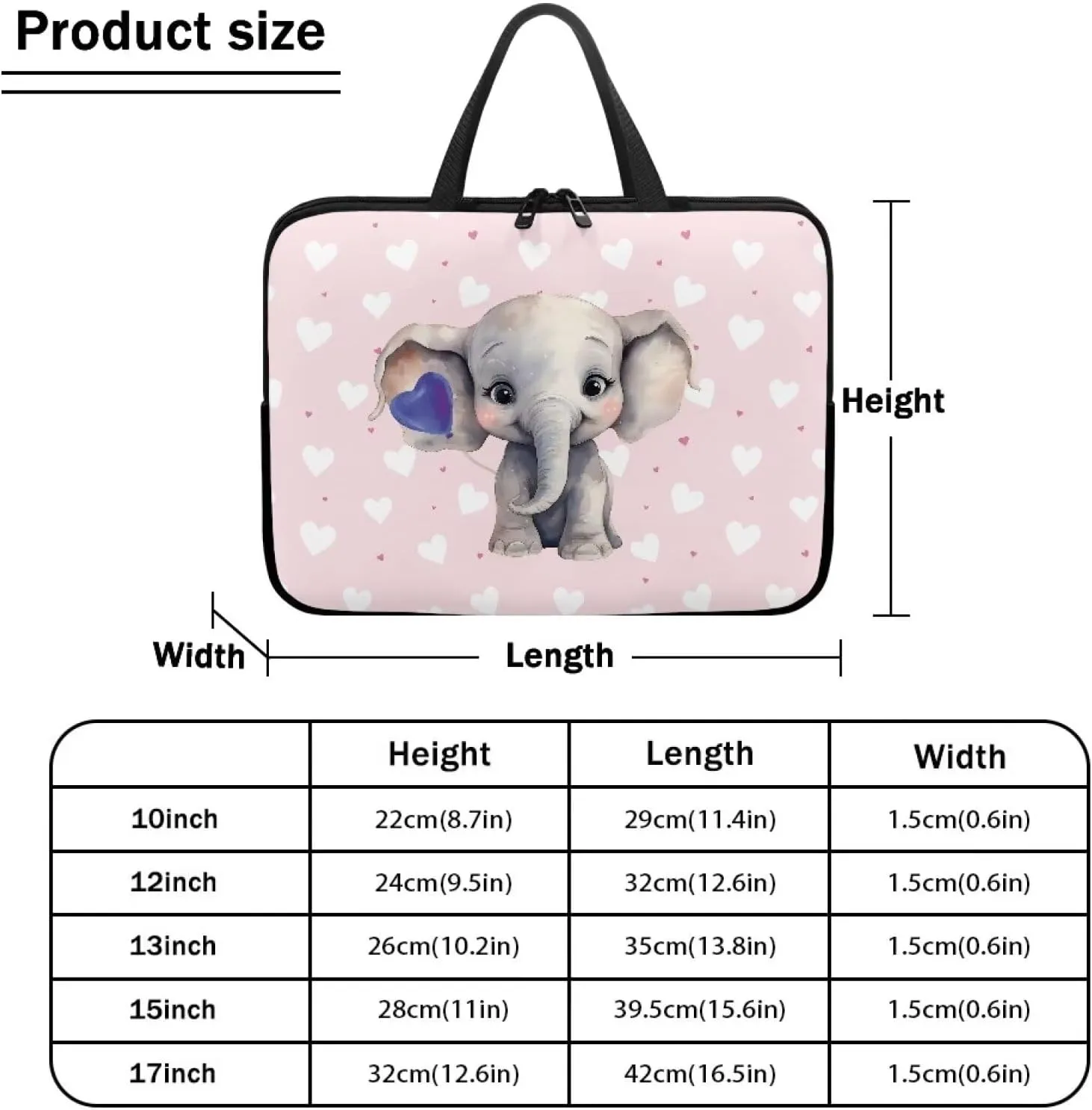 HUGS IDEA Computer Bag Laptop Sleeve Carrying Case with Handle Zipper Notebook Messenger Briefcase