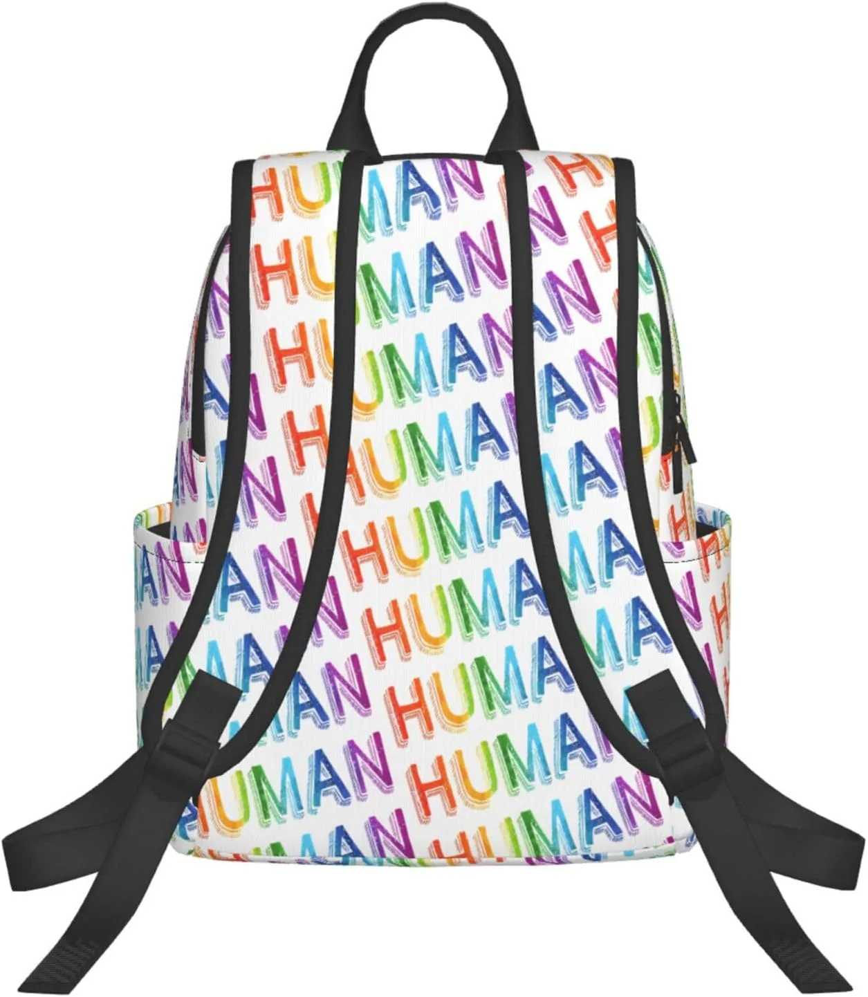 Human LGBT Rainbow Gay Pride Travel Laptop Backpack Casual Backpacks Double Shoulder Daypack Notebook Rucksack Work Bags Sports Bag for Hiking Camping Beach