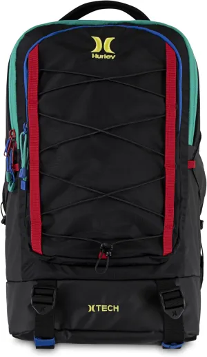 Hurley Men's Commuter Travel Backpack, Black/Primary Multi, One Size