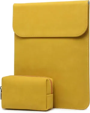 HYZUO 13 Inch Laptop Sleeve PC Case for MacBook Pro 13 M2 M1 2025-2016, MacBook Air 13 M4 M3 M2 M1 2025-2018, 13" iPad Pro/Air, Surface Pro, XPS 13, with Small Bag, Olive Yellow