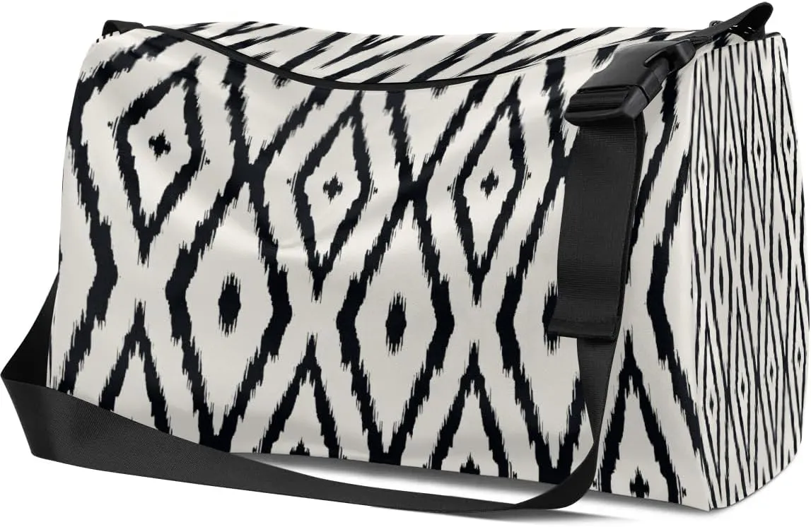 Illusory Geometrics Small Gym Bag for Men Women Workout Sport Duffle Bag Waterproof Weekender Overnight Bag Lightweight Carry on Tote Bag Crossbody Shoulder Travel Bag for Swim Yoge Dance
