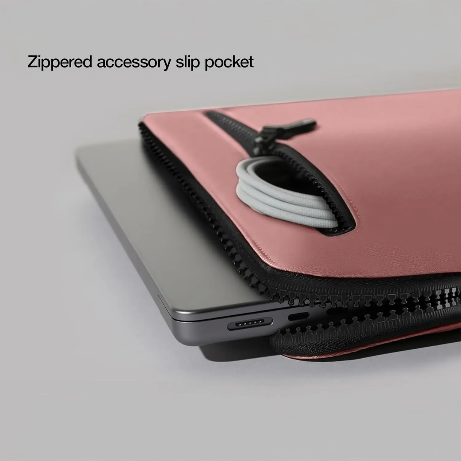 Incase Compact Laptop Sleeve with Flight Nylon MacBook/Laptop/iPad/Tablet Sleeve, and Cover, Lightweight, Weather Resistant, with Slip Pocket for Accessories (Aged Pink, 13-Inch)