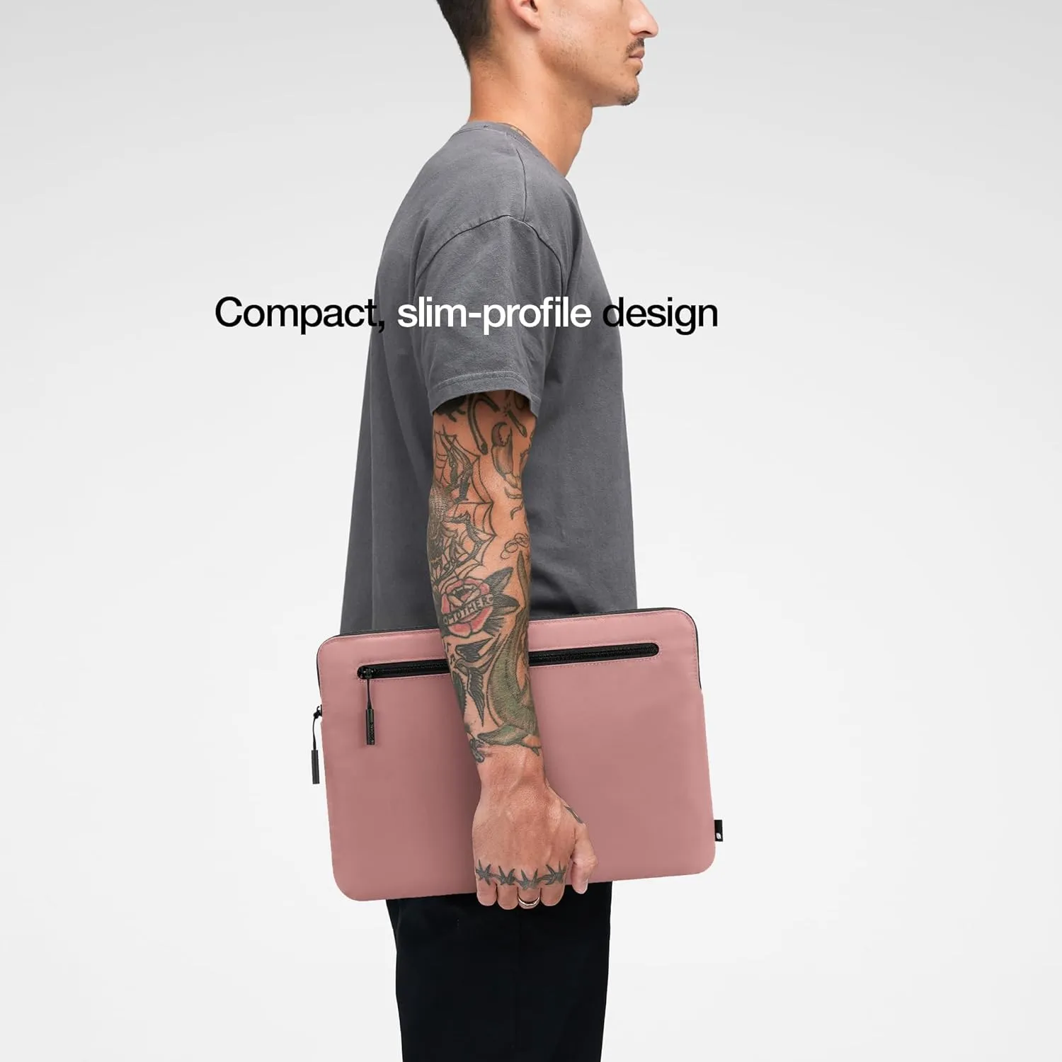 Incase Compact Laptop Sleeve with Flight Nylon MacBook/Laptop/iPad/Tablet Sleeve, and Cover, Lightweight, Weather Resistant, with Slip Pocket for Accessories (Aged Pink, 13-Inch)