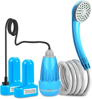 innhom Portable Shower Camping Shower Outdoor Camp Shower Pump, Electric Rechargeable Portable Camping Shower, Powered by Rechargeable Battery