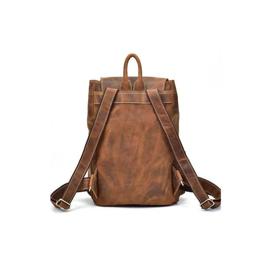 Ironhide Buffalo Leather Backpack – Handcrafted Full Grain Daypack