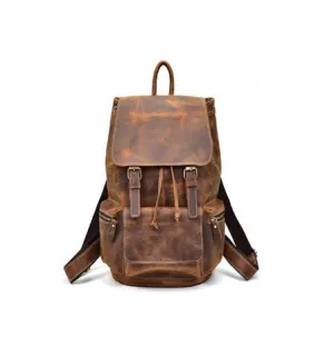Ironhide Buffalo Leather Backpack – Handcrafted Full Grain Daypack