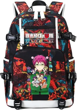 ISaikoy Anime The Disastrous Life Of Saiki K Backpack Shoulder Bag Bookbag Daypack School Bag 12