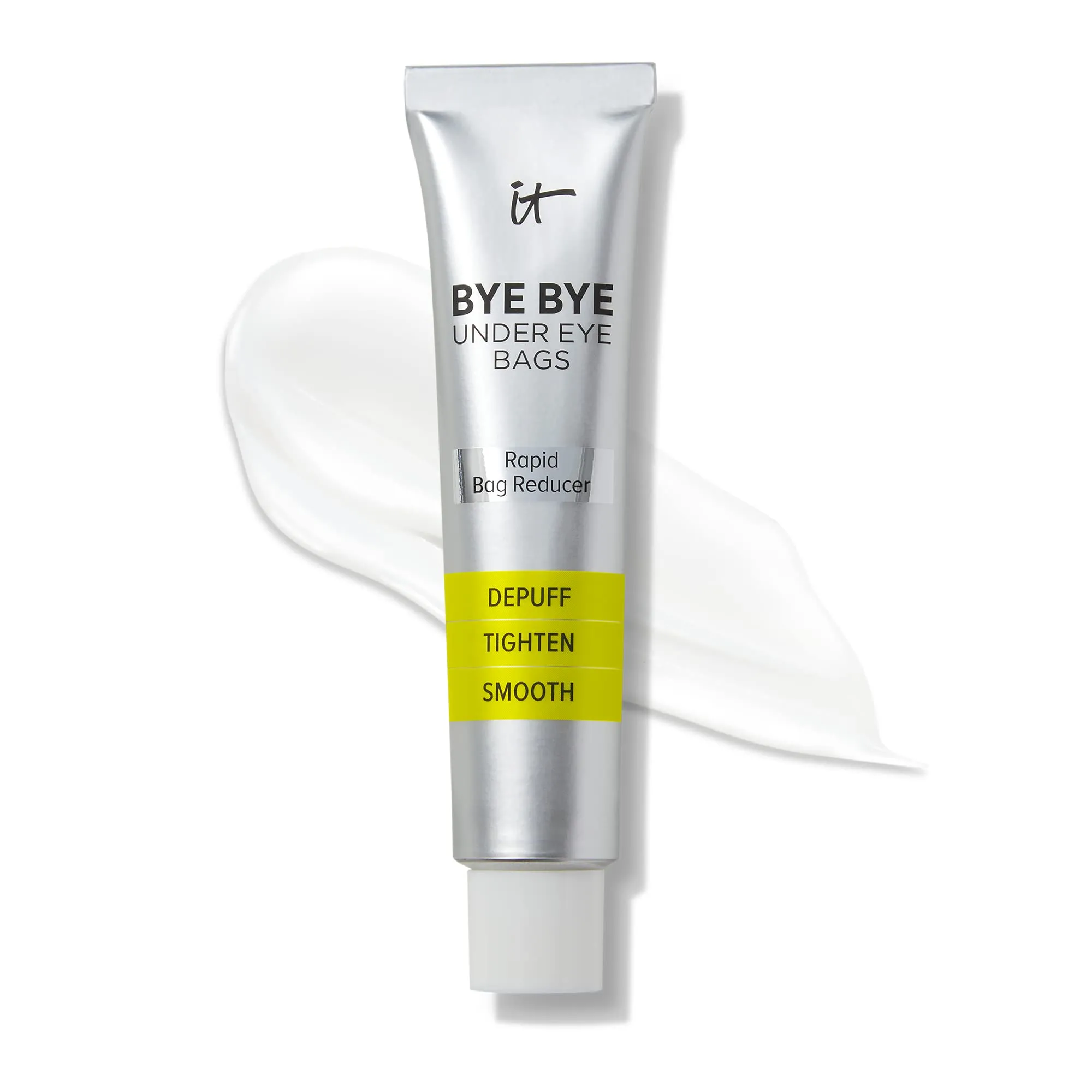 IT Cosmetics Bye Bye Under Eye Bags Treatment For Women & Men – Temporary Eye Bag Reducer & Undereye Corrector Depuffs, Tightens, Smooths & Reduces Look of Wrinkles & Fine Lines - 0.5 Fl. Oz