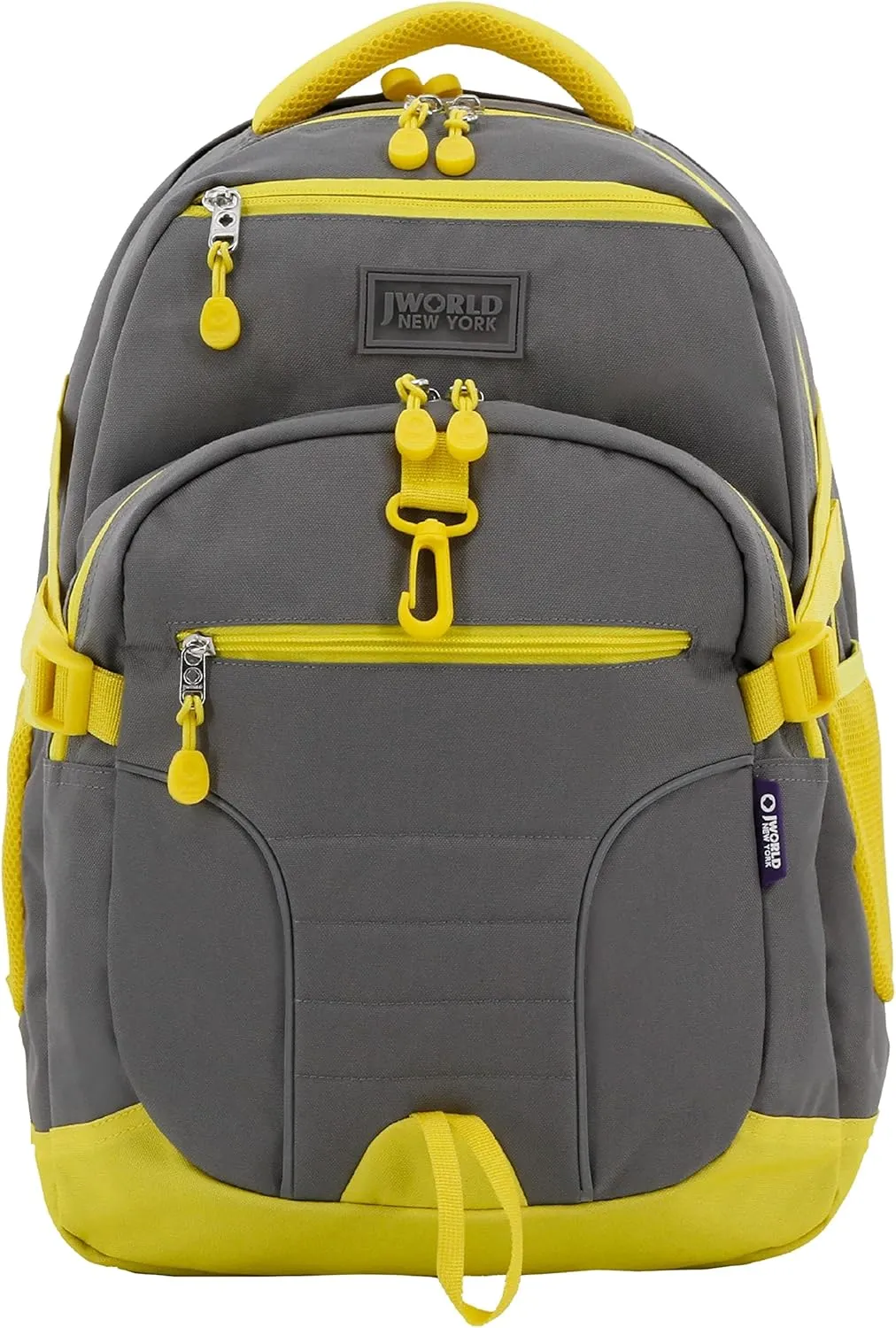 J World New York Atom Multi-compartment Laptop Backpack, Grey, One Size