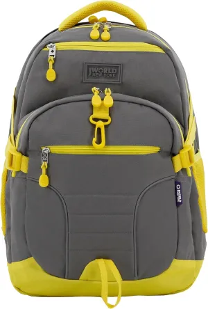 J World New York Atom Multi-compartment Laptop Backpack, Grey, One Size