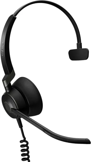Jabra Engage 50 On-Ear Mono Headset - Microsoft Certified Digital Headphones with Cable - Passive Noise Cancelling for Softphones and Web Clients - USB-C Cable - Black