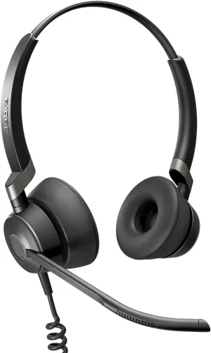 Jabra Engage 50 On-Ear Stereo Headset - Microsoft Certified Digital Headphones with Cable - Passive Noise Cancelling for Softphones and Web Clients - USB-C Cable - Black