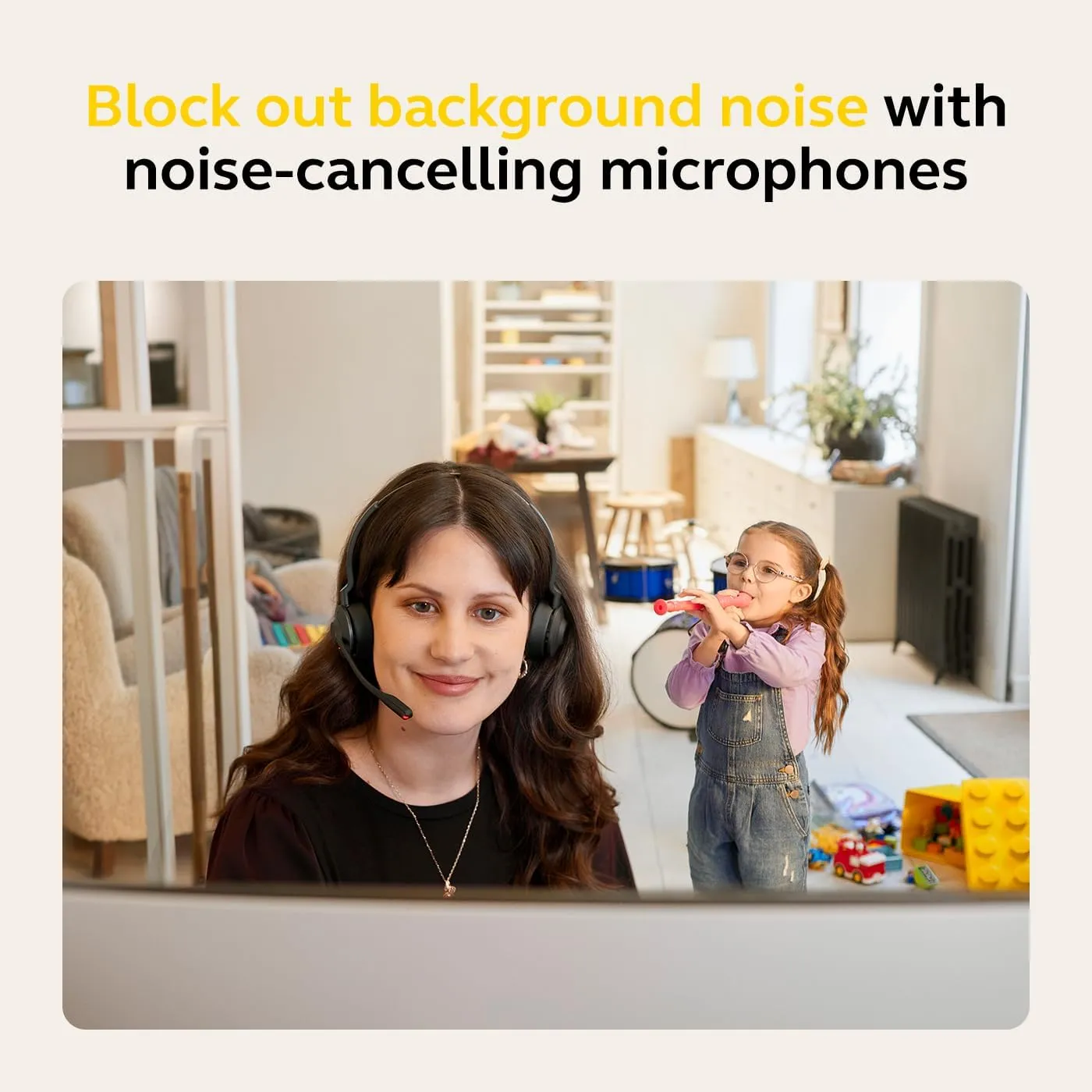 Jabra Engage 55 SE (Second Edition) Dual-Ear Wireless Headset w/Link 400 USB-A DECT Adapter – Noise-Cancelling Microphone, Extensive Range – MS Teams Certified, Works with All Other Platforms, Black