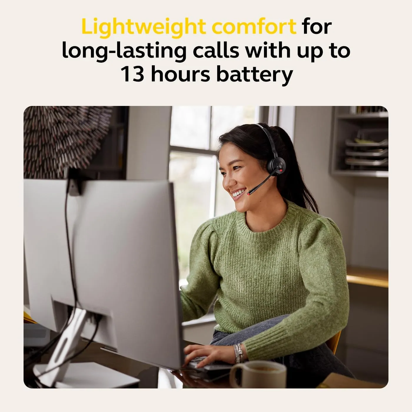 Jabra Engage 55 SE (Second Edition) Dual-Ear Wireless Headset w/Link 400 USB-A DECT Adapter – Noise-Cancelling Microphone, Extensive Range – MS Teams Certified, Works with All Other Platforms, Black