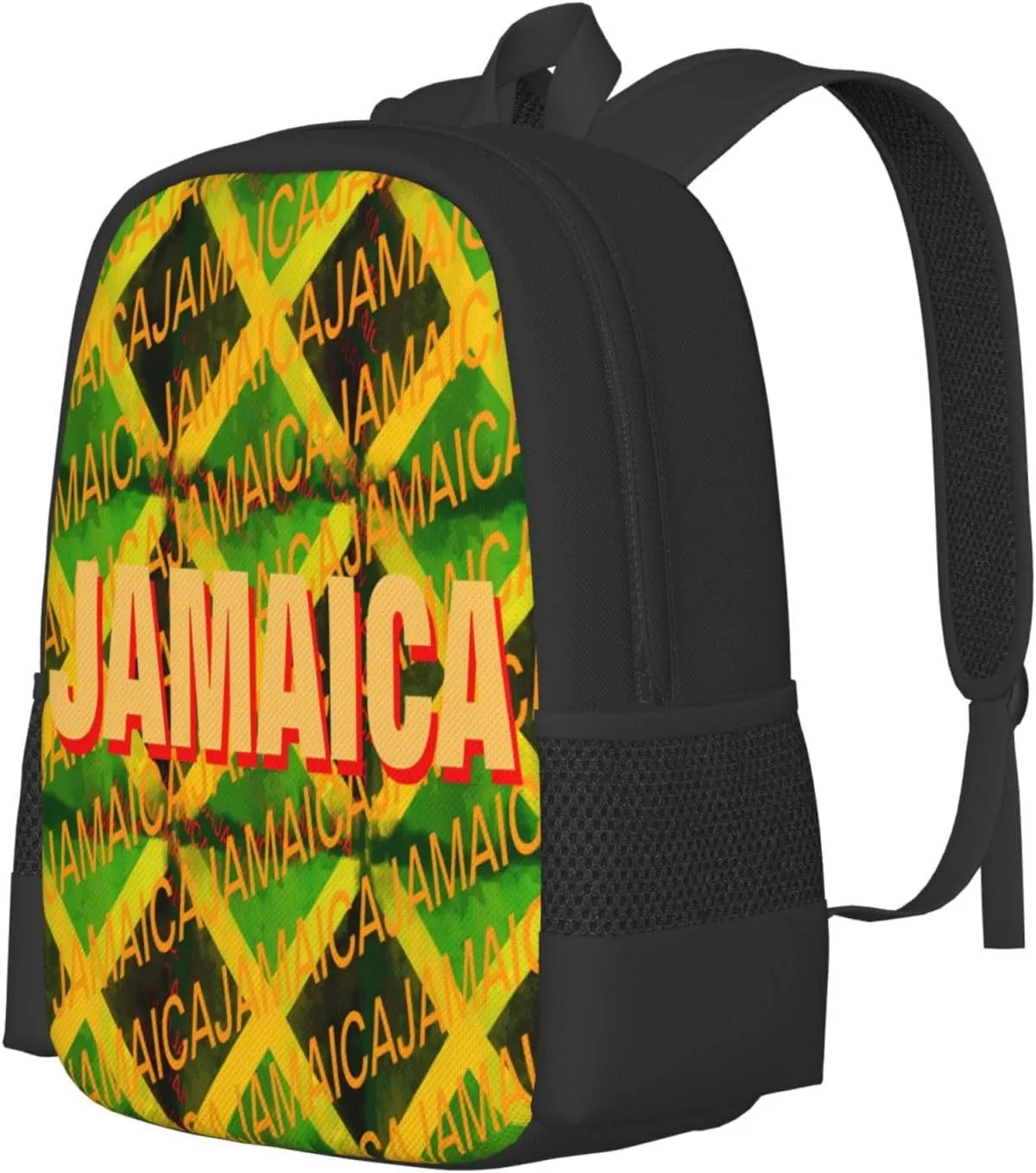 Jamaica Roots Jamaican Flag Casual Backpacks Large Capacity Backpack Laptop Rucksack Sport Daypack Commuter Bags with Adjustable Strap for Traveling Camping