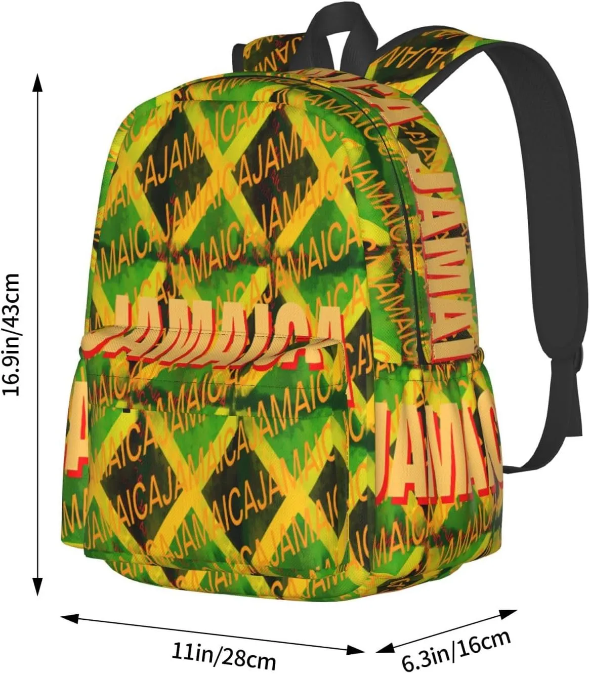 Jamaica Roots Jamaican Flag Laptop Backpack Work Travel Backpacks Business Rucksack Casual Outdoor Daypack with Adjustable Strap Bags for Sports Office Gym Hiking