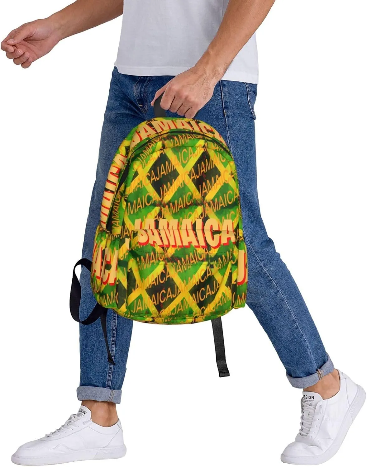 Jamaica Roots Jamaican Flag Laptop Backpack Work Travel Backpacks Business Rucksack Casual Outdoor Daypack with Adjustable Strap Bags for Sports Office Gym Hiking