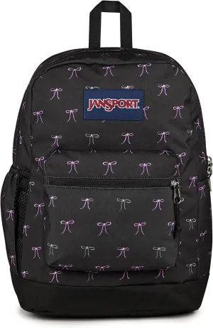 JanSport Cross Town Plus Backpack - Large Main Compartment, Side Water Bottle Pocket, 15-Inch Padded Laptop Sleeve - Bad Bows