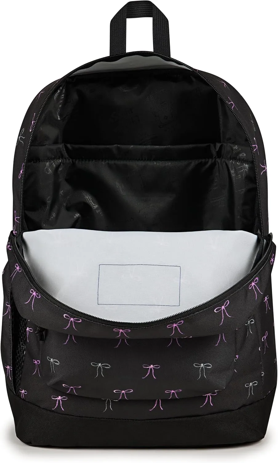 JanSport Cross Town Plus Backpack - Large Main Compartment, Side Water Bottle Pocket, 15-Inch Padded Laptop Sleeve - Bad Bows