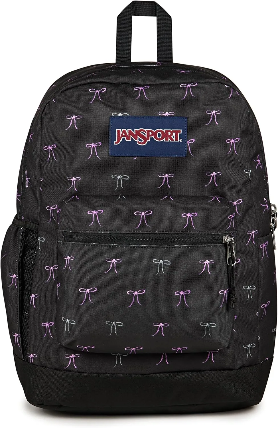 JanSport Cross Town Plus Backpack - Large Main Compartment, Side Water Bottle Pocket, 15-Inch Padded Laptop Sleeve - Bad Bows